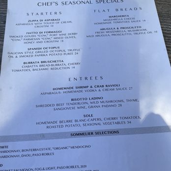 Pranzi - Chef's Seasonal specials 3/2024 - Italian Near Me - San Carlos, California Pranzi - Chef's Seasonal specials 3/2024 - Italian Near Me - San Carlos, California
