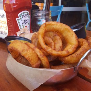 Crooked Hammock Brewery - So good onion rings with ranch and honey mustard - New American Near Me - Lewes, Delaware Crooked Hammock Brewery - So good onion rings with ranch and honey mustard - New American Near Me - Lewes, Delaware