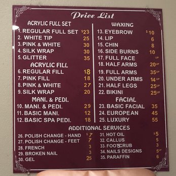 K Nails And Spa - Price list Feb 2018 - Nail Salons Near Me - Anaheim, California