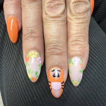 Vibrant Nail Spa - Tigger design I absolutely loved it - Nail Salons Near Me - Rialto, California