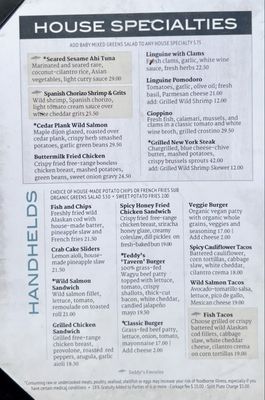 Menu photo 8 Teddy's By The Sea Carpinteria, CA
