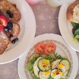 Brioche french toast (left), avocado toast with eggs (middle), and Chipotle chicken sandwich (right) Brioche french toast (left), avocado toast with eggs (middle), and Chipotle chicken sandwich (right)
