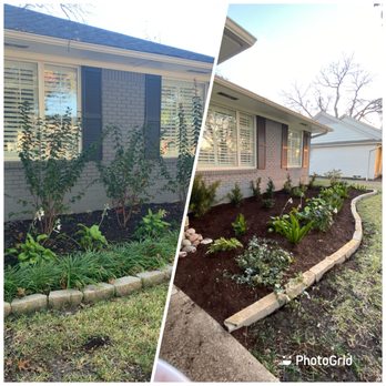 Perspectiv Gardens - Before (left) and After (rt) on larger half shaded bed in front - Gardeners Near Me Perspectiv Gardens - Before (left) and After (rt) on larger half shaded bed in front - Gardeners Near Me