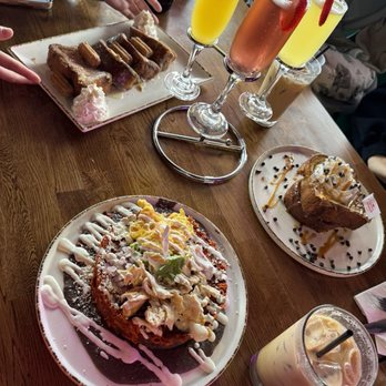 Madres Brunch - Red chilaquiles, churro French toast, horchata latte - Breakfast & Brunch Near Me - Riverside, California Madres Brunch - Red chilaquiles, churro French toast, horchata latte - Breakfast & Brunch Near Me - Riverside, California