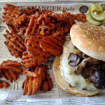 Bill's Olde Tavern - Bison Burger with Sweet Potatoes - Bars Near Me - Hamilton, New Jersey