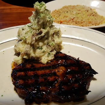 J. Alexander's - Steak Maui with smashed potatoes and Israeli couscous - New American Near Me - Hoover, Alabama J. Alexander's - Steak Maui with smashed potatoes and Israeli couscous - New American Near Me - Hoover, Alabama