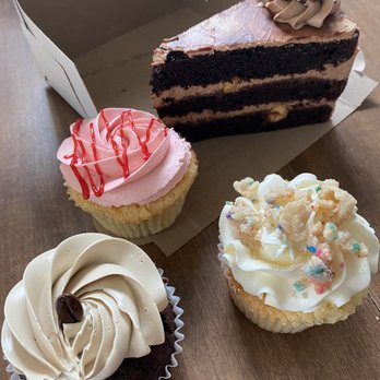 Cakes By Katya - Cupcakes and a slice of cake - Custom Cakes Near Me - North Tonawanda, New York