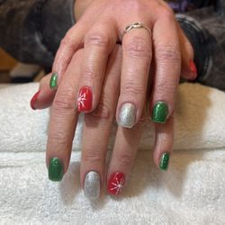 Savy Nails - Hard gel overlay with nail art