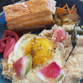 The Village Bistro - Pork belly and grits - Modern European Near Me - Chester, Connecticut The Village Bistro - Pork belly and grits - Modern European Near Me - Chester, Connecticut