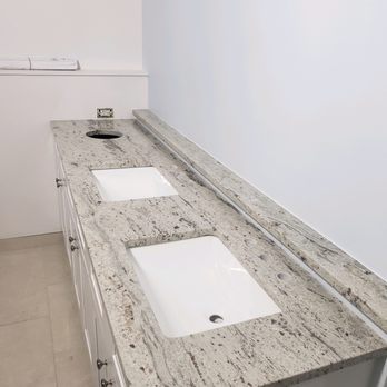 Granite Radiance - River White Granite Vanity - Cabinetry Near Me - Plainfield, Illinois