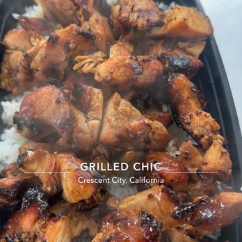 Grilled Chic - Large chicken plate white rice no veggies - Japanese Near Me - Crescent City, California