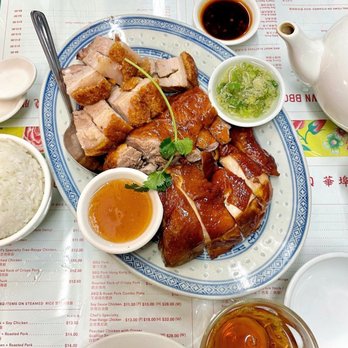 Chinatown BBQ - 3 BBQ meat platter - Roast Pork, BBQ duck, Soy Chicken - Barbeque Near Me - Vancouver, British Columbia