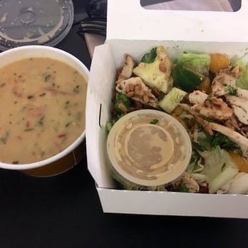 Panera Bread - Summer Corn Chowder, so good! Also Chinese Citrus Cashew Salad with Citrus, pretty good as well! - Sandwiches Near Me - Richmond, Virginia