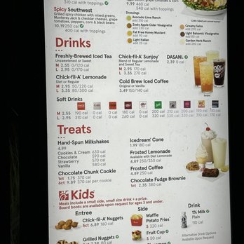 Chick-fil-A - Menu - Fast Food Near Me - Ontario, California