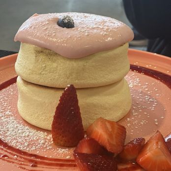 Burnt Crumbs - Strawberry fluffy pancake - New American Near Me - Irvine, California Burnt Crumbs - Strawberry fluffy pancake - New American Near Me - Irvine, California