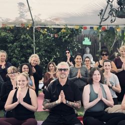 Flow Garden Yoga & Meditation - Curt Darling with the Granada Hills Mamas, Yoga and SoundBath at Flow Garden Yoga in Porter Ranch, CA. 91326