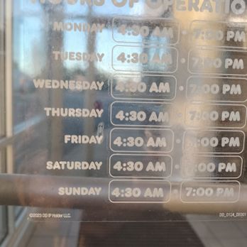 Dunkin' - Posted hours @ DD/ Springville NY - Donuts Near Me - Springville, New York Dunkin' - Posted hours @ DD/ Springville NY - Donuts Near Me - Springville, New York