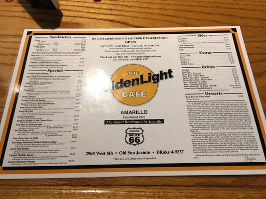Menu photo 4 The Golden Light Cantina Amarillo, TX Menu photo 4 The Golden Light Cantina Amarillo, TX