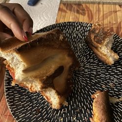 Three Brothers Italian Restaurant - Burnt bottom, Slice of Sicilian Pizza