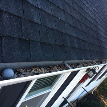 Budget Power Washing - Before of some gutters we cleaned. It was a ball in there lol - Pressure Washers Near Me - Glen Allen, Virginia