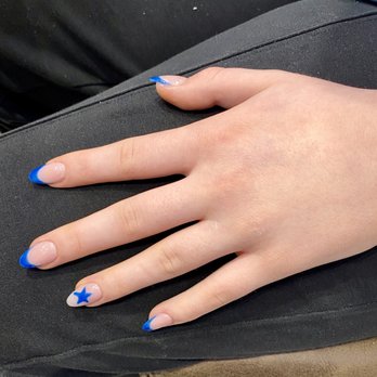 Zen Nail Bar - Blue tips by Cindy - Nail Salons Near Me - Knoxville, Tennessee Zen Nail Bar - Blue tips by Cindy - Nail Salons Near Me - Knoxville, Tennessee