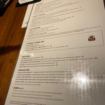 Stoney River - Menu - Steakhouses Near Me - Nashville, Tennessee