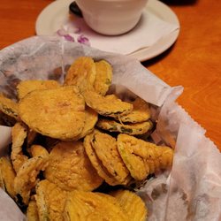 Texas Roadhouse - Generous portion of fried pickles. Cup of chili had alot of toppings.