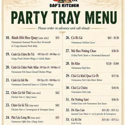 Bap’s Kitchen - Party tray