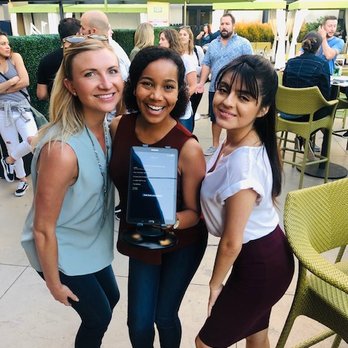 Crowd Tech Group - Ladies enjoying CrowdDJ at the Kimpton Solamar's Brews on the Roof! - DJs Near Me