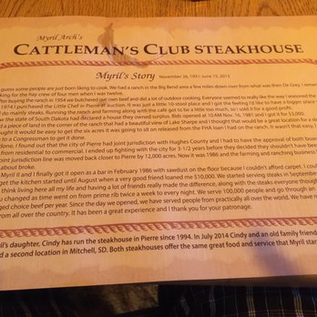 Cattleman's Club - Some reading material for ya - Steakhouses Near Me - Pierre, South Dakota Cattleman's Club - Some reading material for ya - Steakhouses Near Me - Pierre, South Dakota