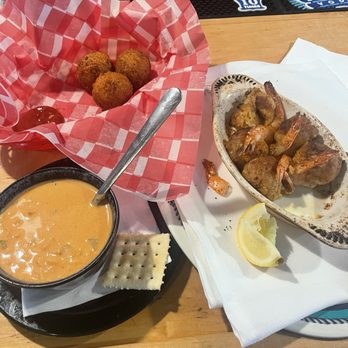 Steamhouse Lounge - Lobster bisque, hush puppies, and crab stuffed shrimp - Seafood Near Me - Atlanta, Georgia Steamhouse Lounge - Lobster bisque, hush puppies, and crab stuffed shrimp - Seafood Near Me - Atlanta, Georgia