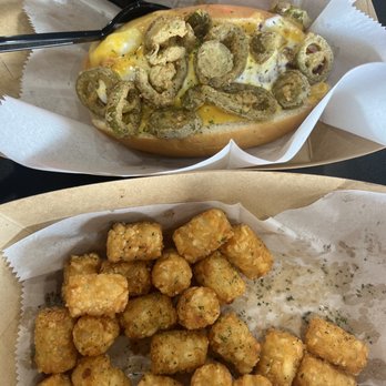 The Dogfather II - Tots and pop it like it's hot - Burgers Near Me - San Antonio, Texas The Dogfather II - Tots and pop it like it's hot - Burgers Near Me - San Antonio, Texas