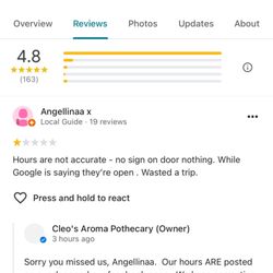 Cleo's Aroma-Pothecary - Original review.