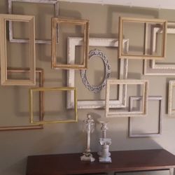 Past Perfect Too - All frames are from Past Perfect to create this wall. Candle sticks too