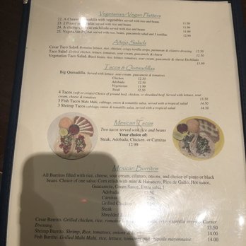 Anejo's Bistro & Bar - Menu page 4 - Mexican Near Me - Gunnison, Colorado