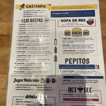 Doggi's Arepa Bar - The menu. - Venezuelan Near Me - Miami, Florida