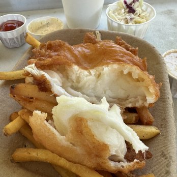 Red Fish Blue Fish - 1-piece Halibut F&C. - Fish & Chips Near Me - Victoria, British Columbia Red Fish Blue Fish - 1-piece Halibut F&C. - Fish & Chips Near Me - Victoria, British Columbia