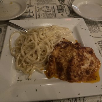 Nonna's Trattoria - Chicken Parmigiana Chef Specialty with side of Alfredo - Italian Near Me - St Augustine, Florida