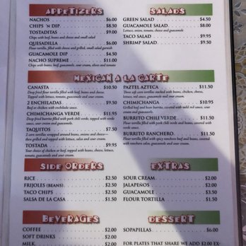 Chico's Mexican Restaurant - Chico's Menu (July 2018) - Mexican Near Me - Ketchikan, Alaska