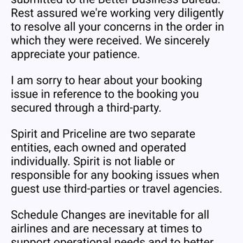 Spirit Airlines - There email response to my complaint part1 - Airlines Near Me - Dallas, Texas Spirit Airlines - There email response to my complaint part1 - Airlines Near Me - Dallas, Texas