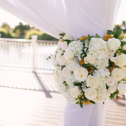 Close up of arbor arrangement