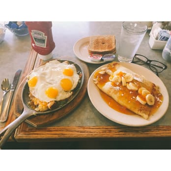 The Aurora Pancake House - Chicken skillet and banana crepes. - Breakfast & Brunch Near Me - Aurora, Illinois The Aurora Pancake House - Chicken skillet and banana crepes. - Breakfast & Brunch Near Me - Aurora, Illinois