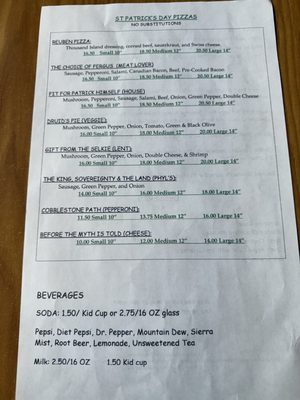 Menu photo 2 O'neills pizza pub Elgin, MN Menu photo 2 O'neills pizza pub Elgin, MN