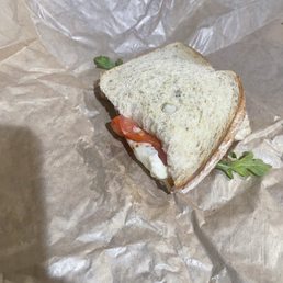 This the chicken Roma Asiago bagel sandwich in person This the chicken Roma Asiago bagel sandwich in person