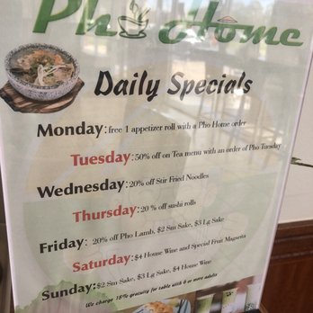 Pho Home - Daily Specials - Vietnamese Near Me - Lafayette, Louisiana