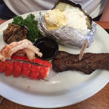 Sizzler - Valentine's Day special. Steak and lobster was a little small. And the steak came out to medium (wanted medium rare.) - Seafood Near Me - Pinole, California Sizzler - Valentine's Day special. Steak and lobster was a little small. And the steak came out to medium (wanted medium rare.) - Seafood Near Me - Pinole, California