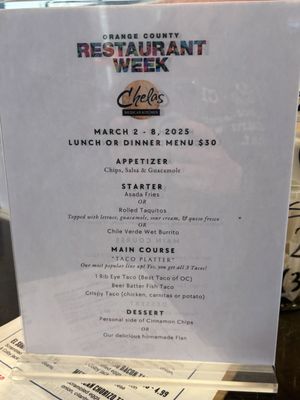 Menu photo 7 Chelas Mexican Kitchen San Clemente, CA