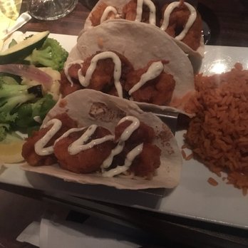 Cabo - Shrimp tacos; it came with rice and veggies on the side. - Mexican Near Me - Rockville Centre, New York