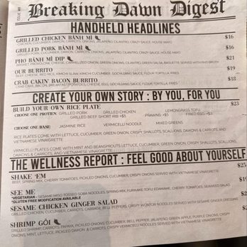 Breaking Dawn Brunch - Menu - Breakfast & Brunch Near Me - Los Gatos, California