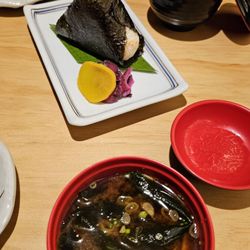 Tsumura Sushi Bar and Restaurant - Shake onigiri, agadashi miso soup